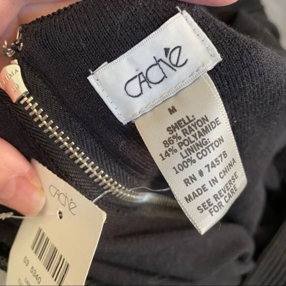 Cache Black Cocktail Bodycon Dress - Picture 14 of 14